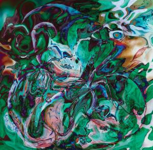 green labyrinth abstractions art